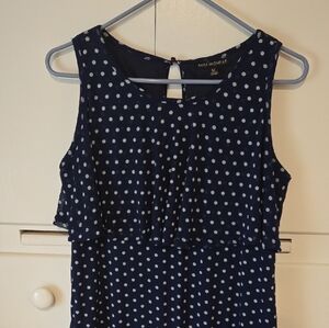 Sami & Jo Navy and White Polka Dot Blouse
